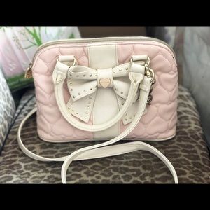 Light Pink Betsey Johnson purse with bow